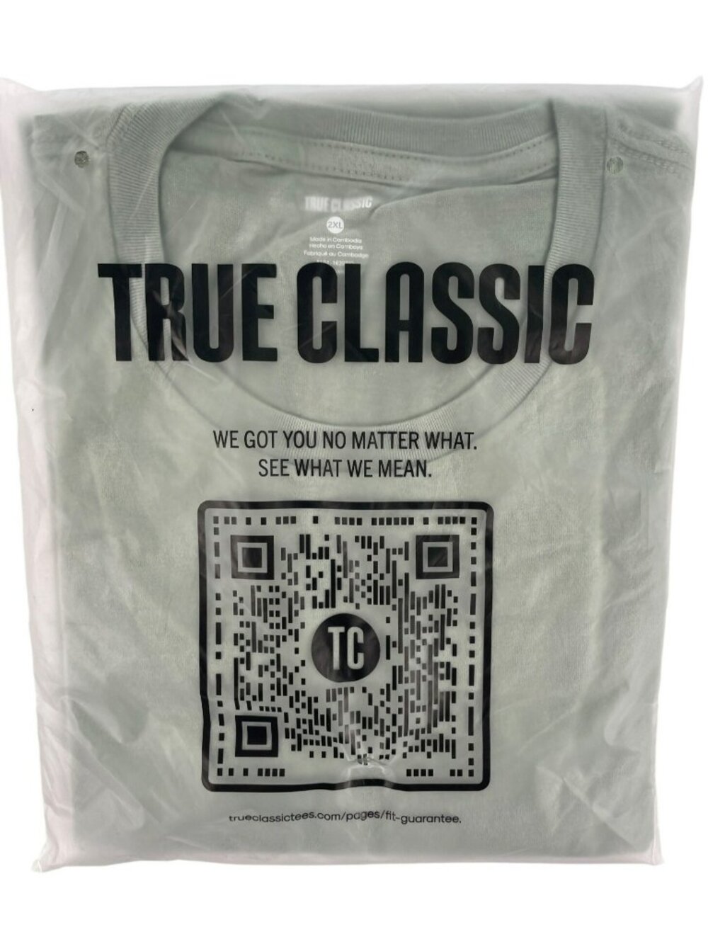 True Classic Sage Green Crew Neck Cotton T-Shirt Comfy Men's Size 2XL BRAND NEW - Picture 1 of 4